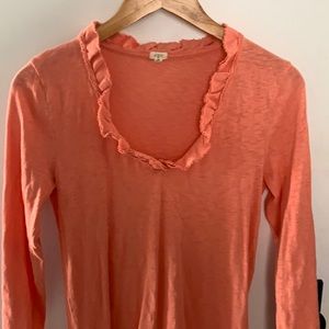 Orange J. Crew top
